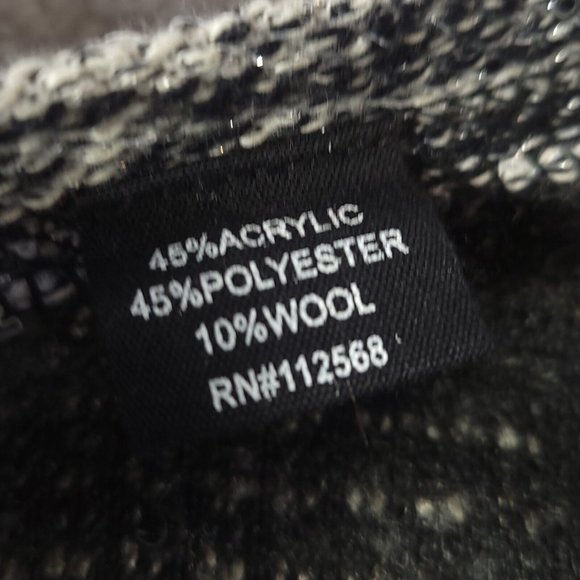 Miss‎ Me Womens Sweater Pullover Elbow Patch Glitter Sequin Pockets Black XS - Picture 8 of 13